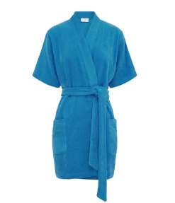 Abito Towelling Robe In Ciano