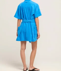 Abito Towelling Robe In Ciano