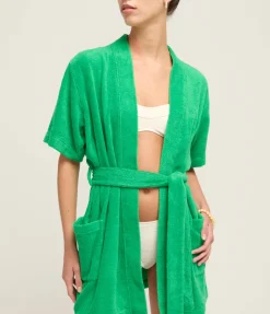 Abito Towelling Robe In Verde