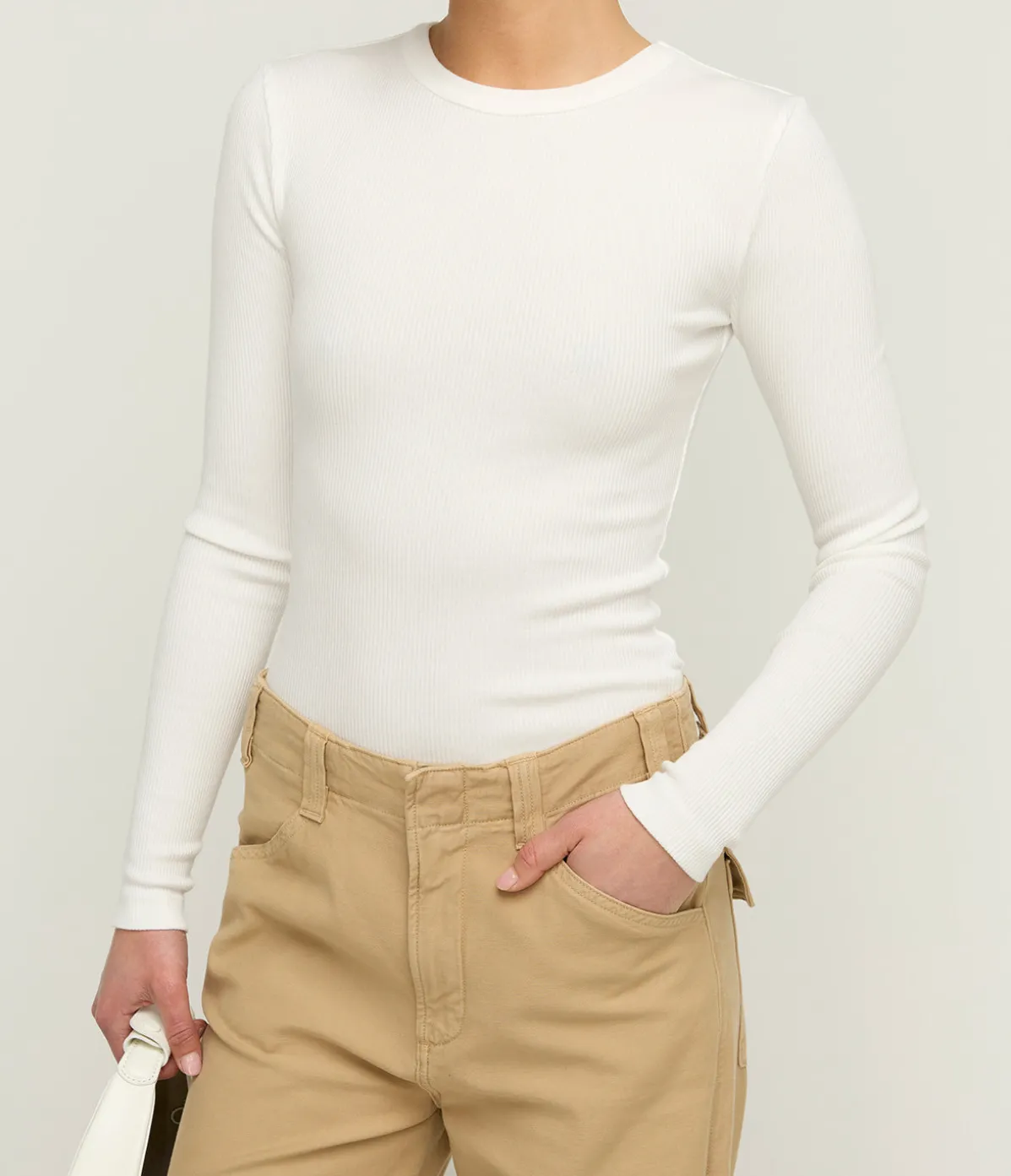 Adeline Long Sleeved Top In Soft White