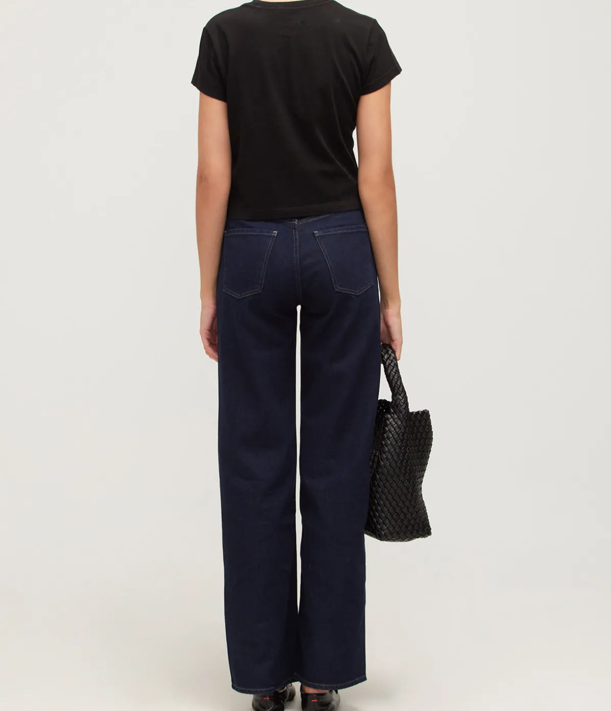 Adine Cropped Tee In Black