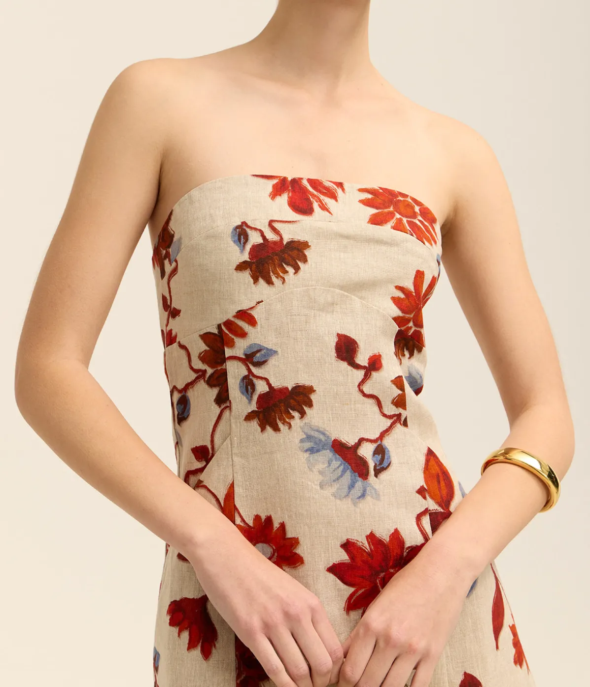 Alba Mini Dress In Cactus Bloom Sand