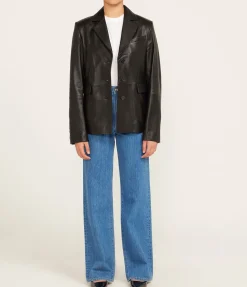 Aldo Leather Jacket In Black
