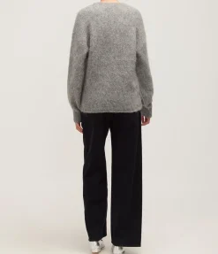 Alexandra V-Neck Knit In Grey Marle