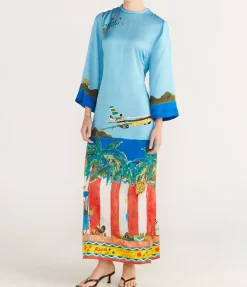 All Aboard Midi Dress In Multi