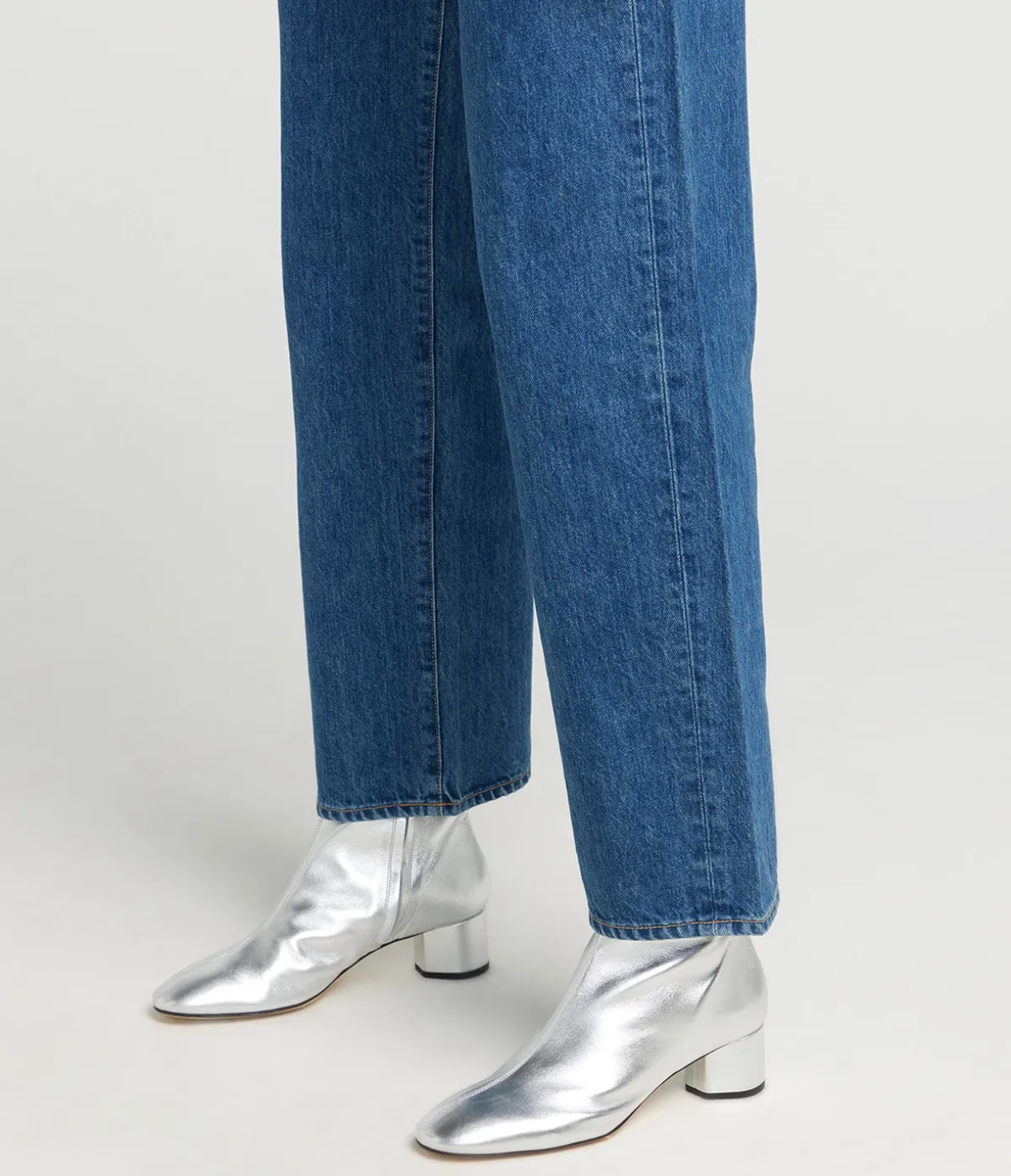 Allegra Nappa Leather Boot In Silver