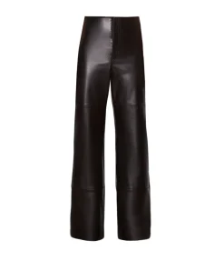 Ally Leather Pant In Chocolate