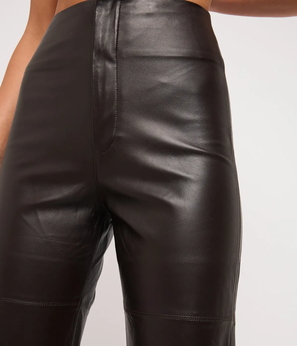 Ally Leather Pant In Chocolate