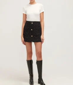 Amani Tee In Off White Cashmere Blend