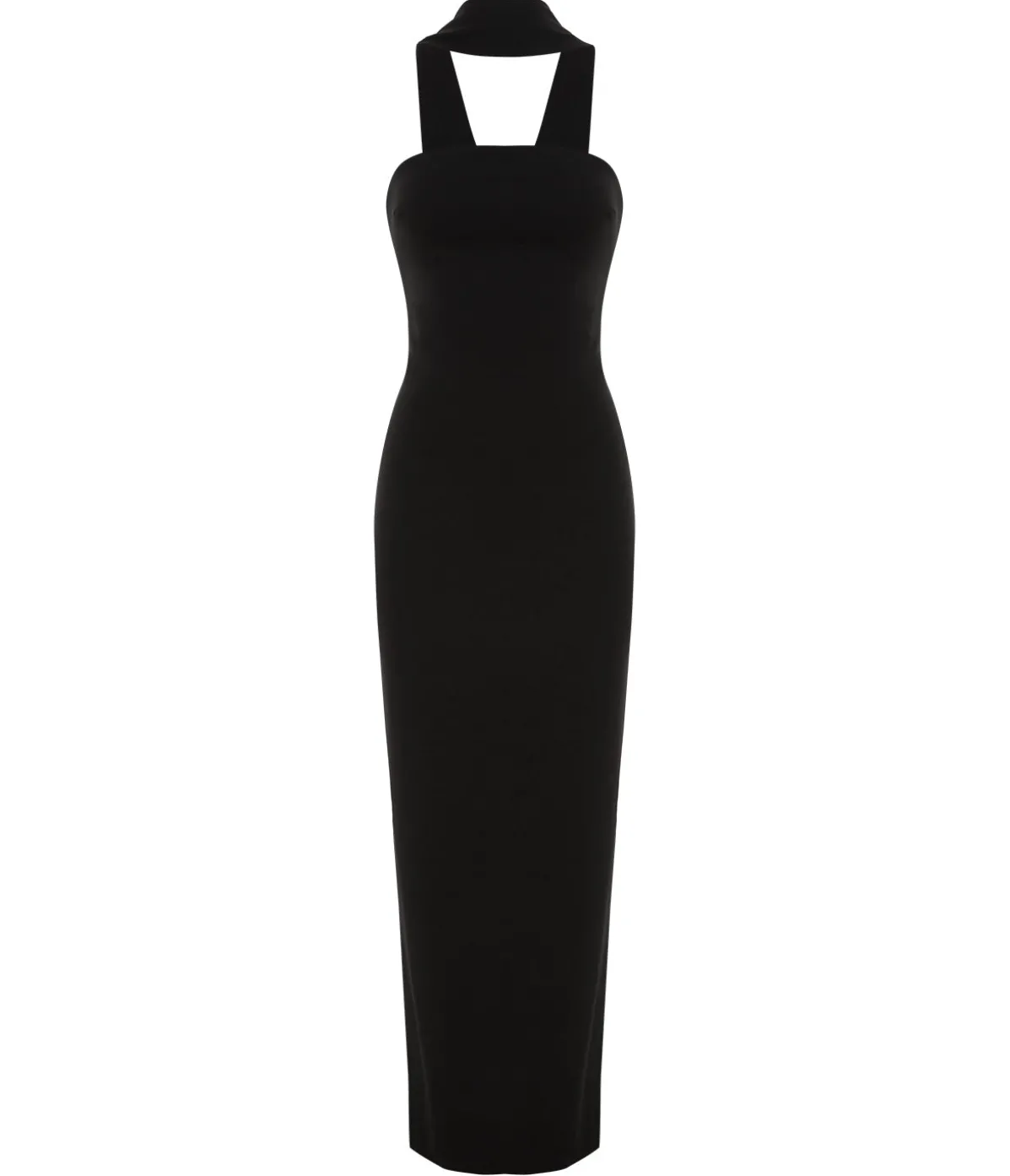 Amari Crepe Knit Strapless Dress In Black