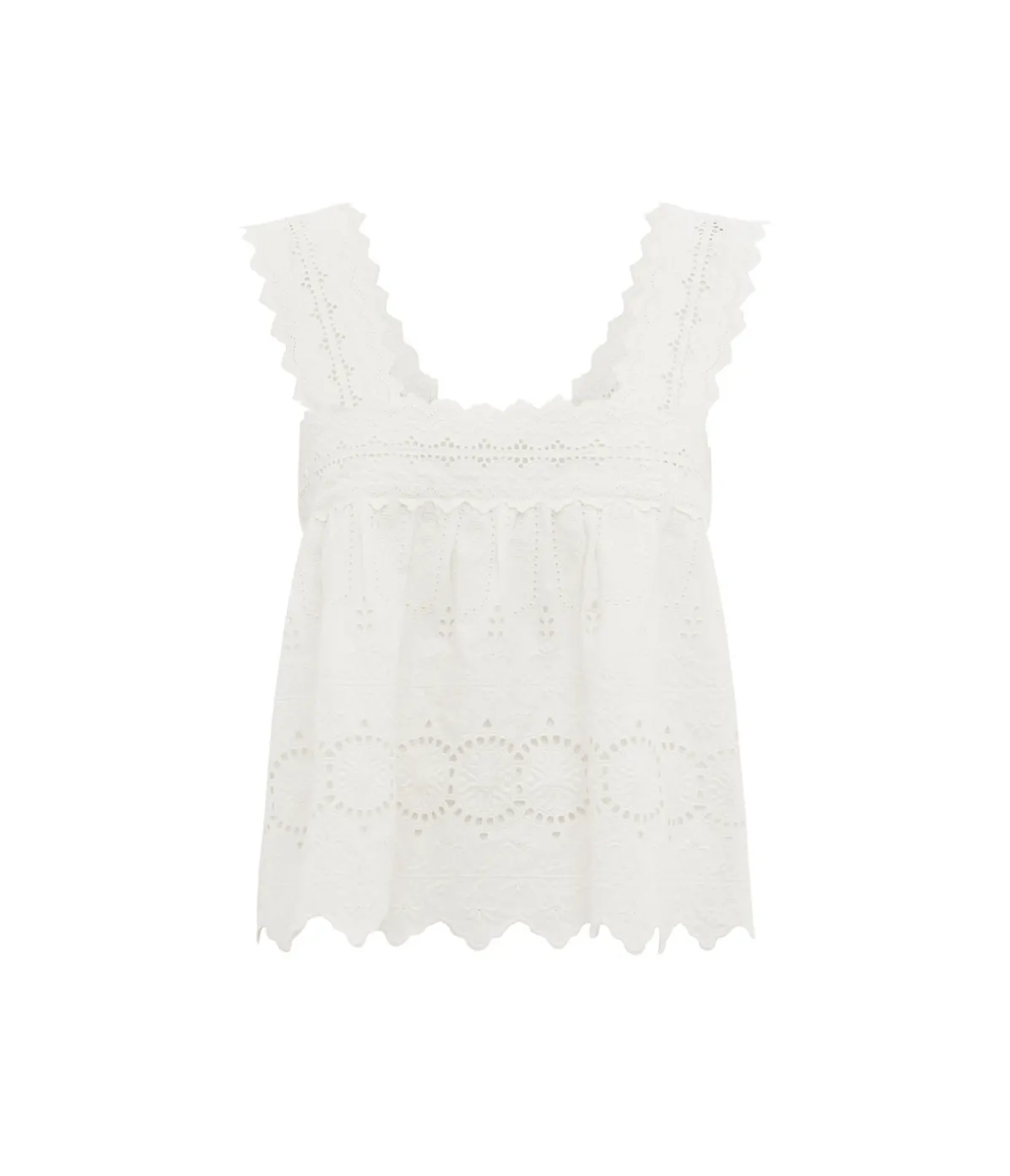 Amelia Top In Vintage White