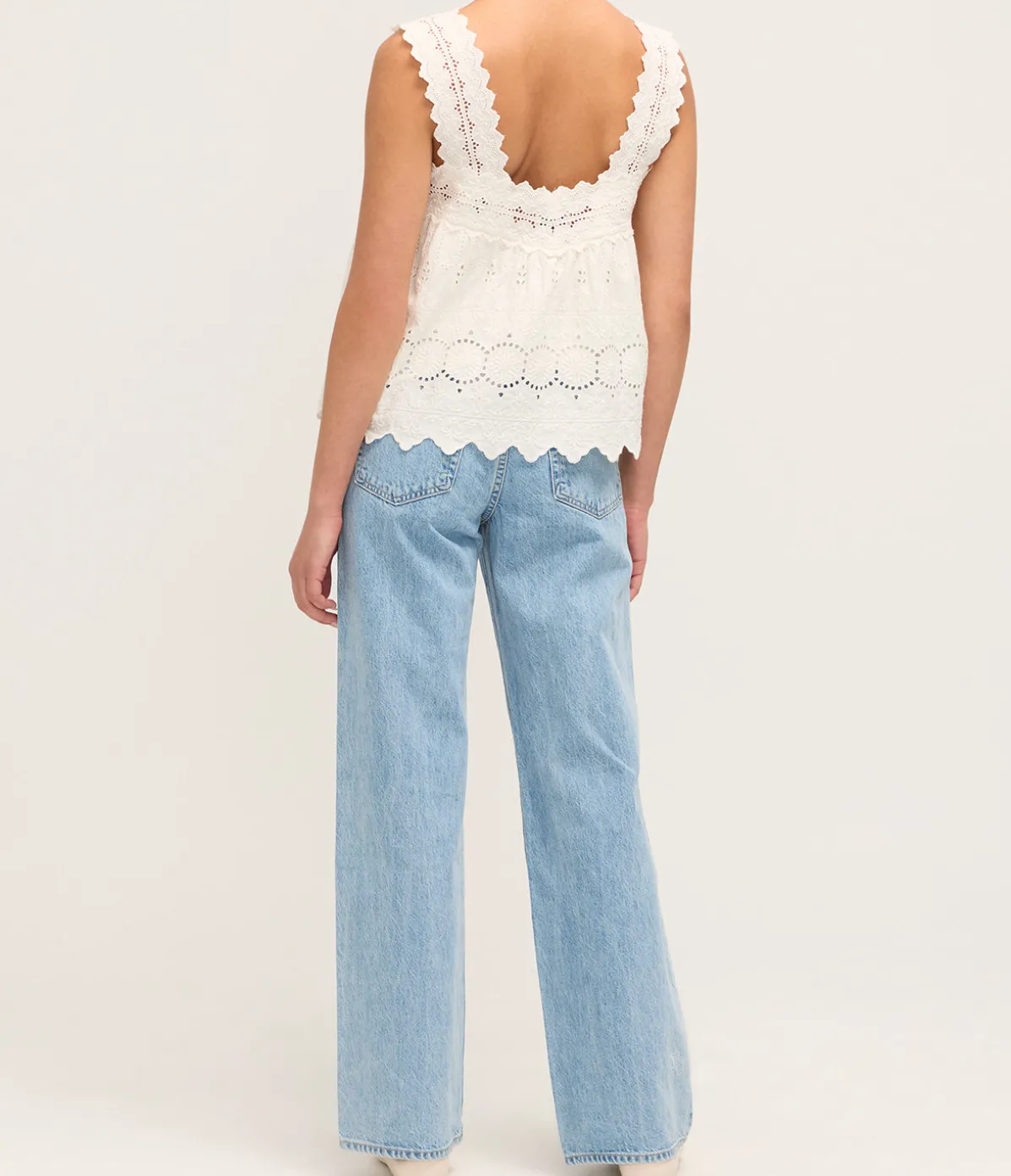 Amelia Top In Vintage White