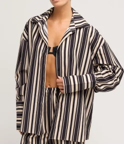 Amelie Silk Blend Shirt In Cinque Stripe