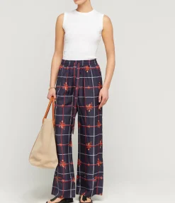 Anya Wide Leg Pant In Ink Floral