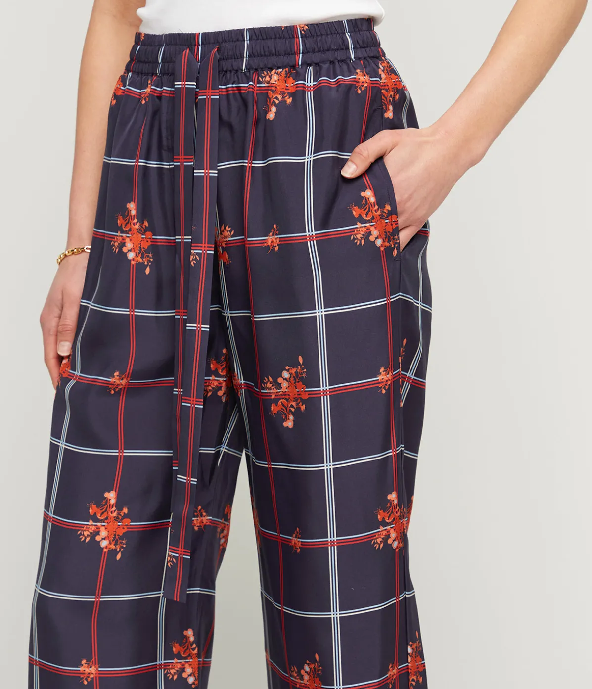 Anya Wide Leg Pant In Ink Floral