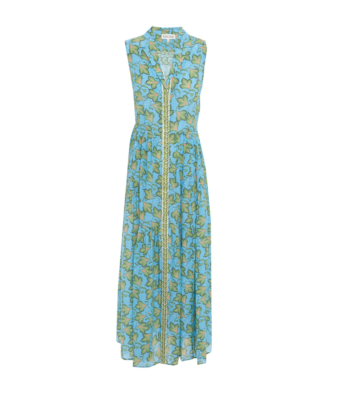 Arya Sleeveless Maxi Dress In Elm Sky