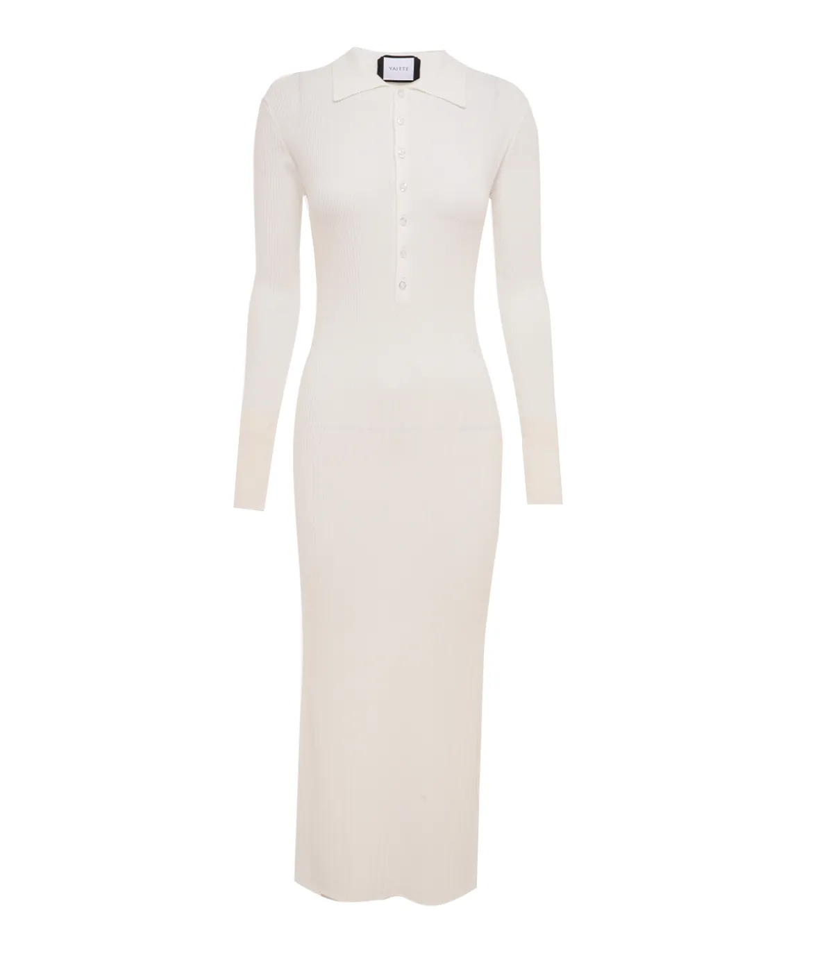 Aspen Knit Polo Dress In Crisp White