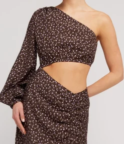 Asymmetric Maxi Dress In Everlasting