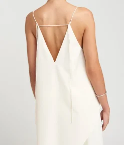 Asymmetric Tie Detail Top In Cream