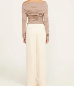 Axel Off Shoulder Top In Concrete