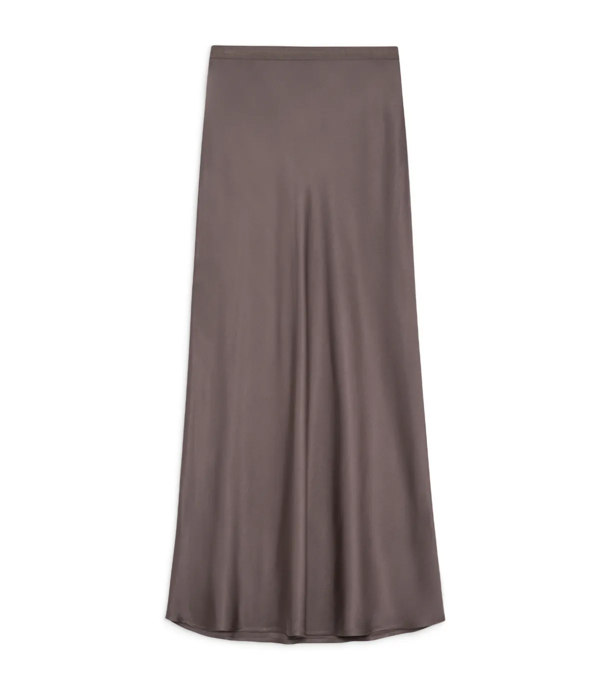 Bar Silk Skirt In Iron