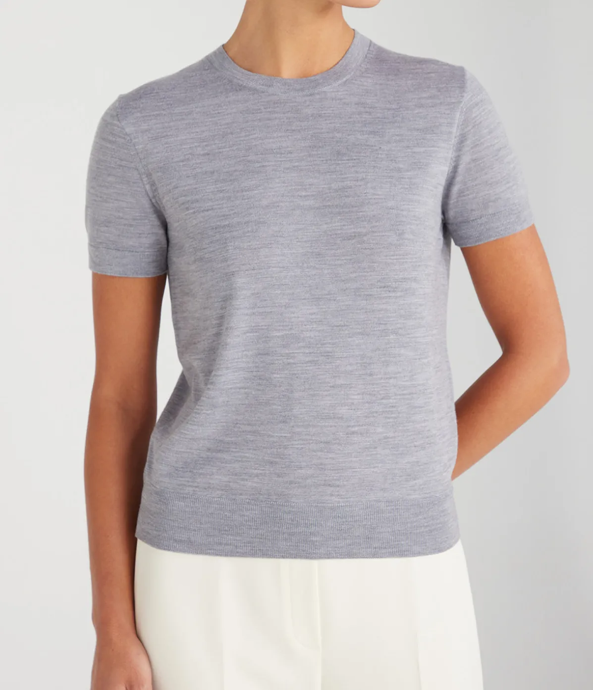 Basic Tee In Cool Heather Grey