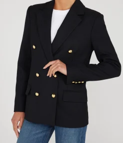 Becky Double Breasted Blazer In Black