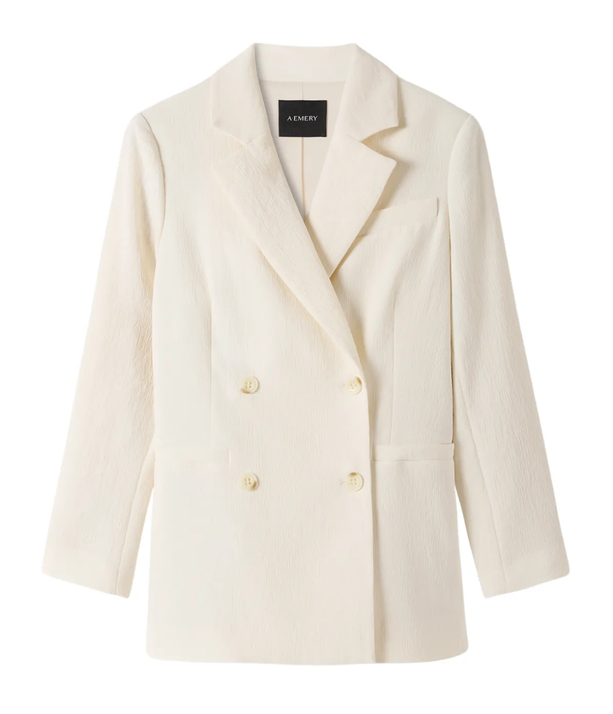 Belen Double Breasted Blazer In Oyster