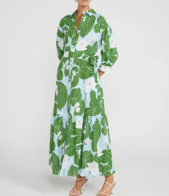 Bianca Shirtdress In Waterlily Green