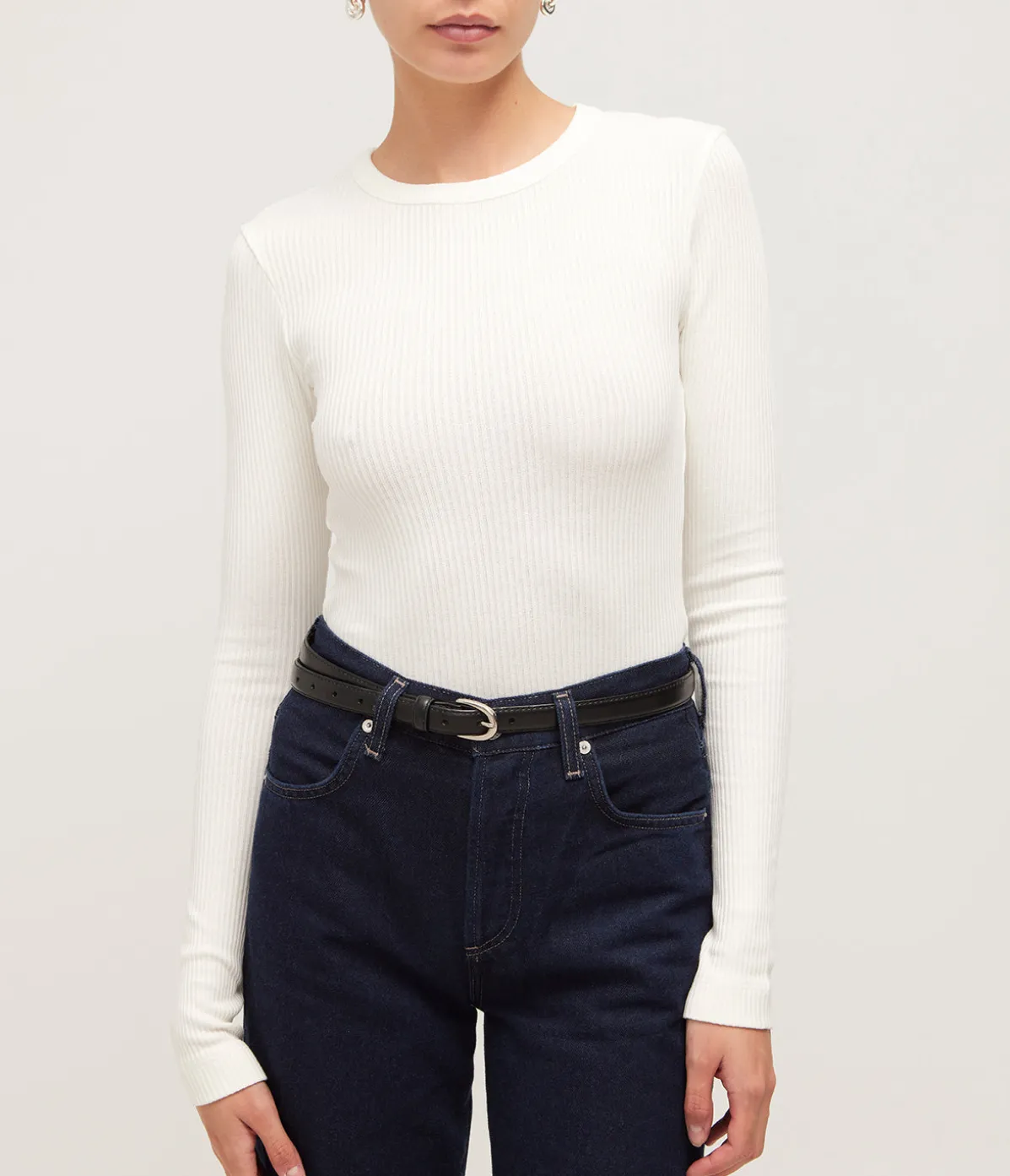 Bina Long Sleeve Crewneck In Pashmina