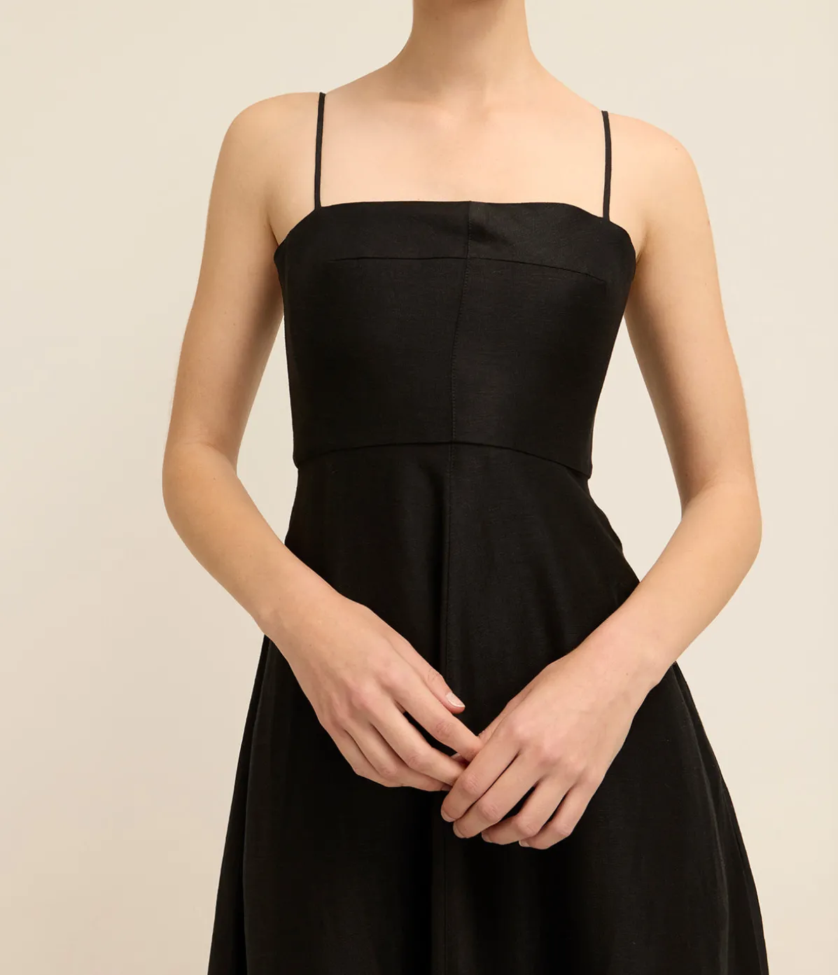 Bormio Flared Dress In Black