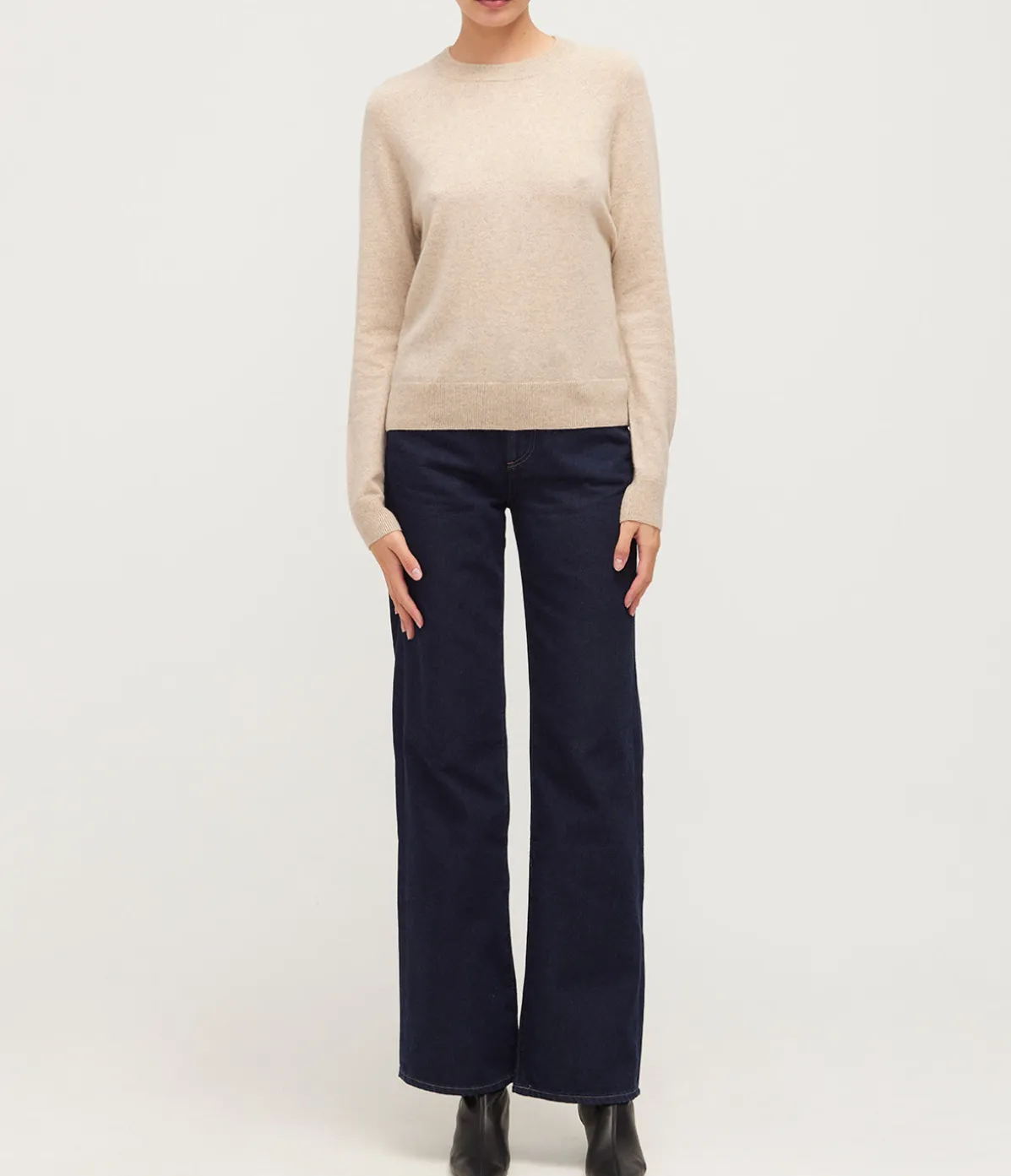 Boston Cashmere Blend In Cream Melange