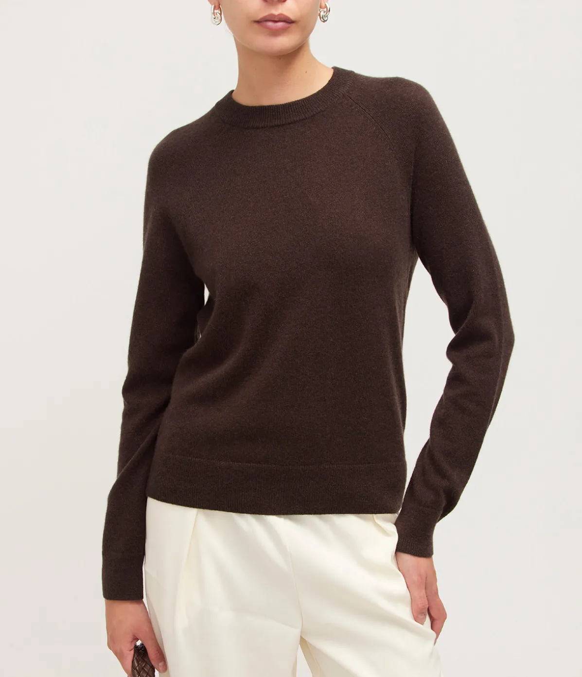 Boston Cashmere Blend Knit In Mole
