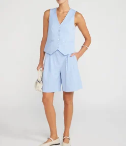 Brett Vest In Periwinkle