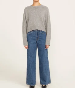 Bruzzi Cashmere Sweater In Grey Melange