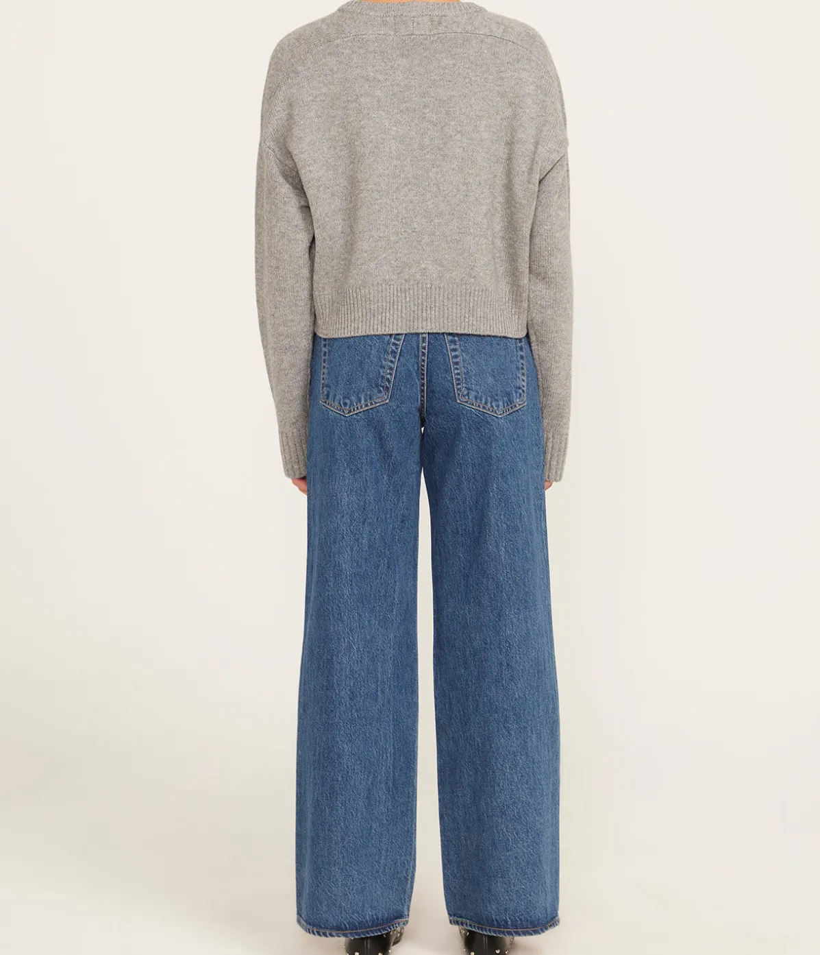 Bruzzi Cashmere Sweater In Grey Melange