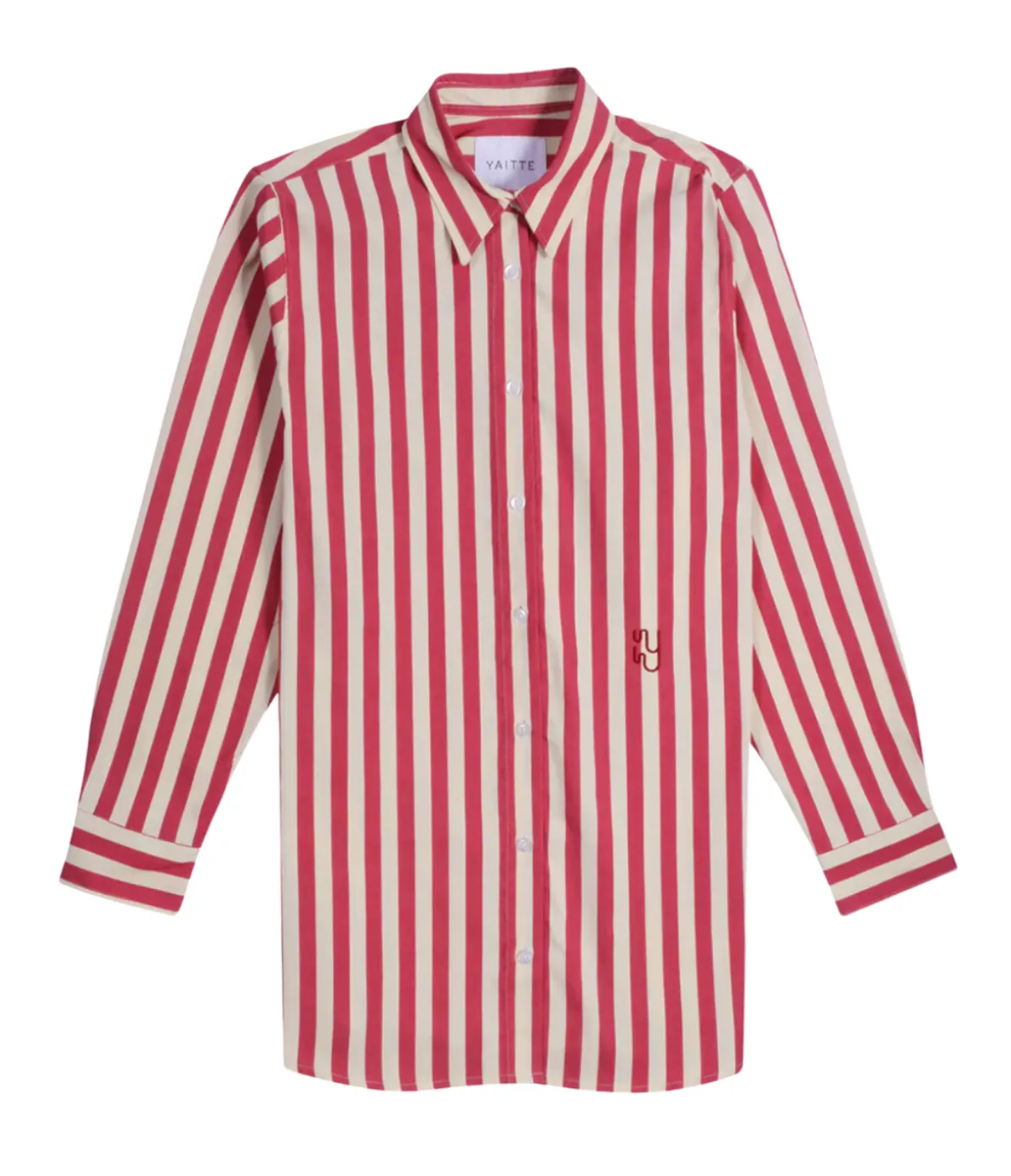 Buoy Striped Shirt In Red And Off White