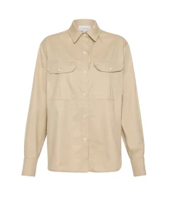 Cameron Cotton Shirt In Sand