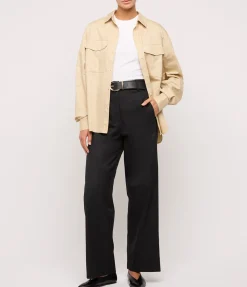 Cameron Cotton Shirt In Sand