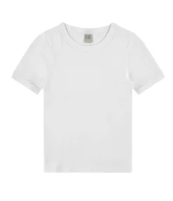 Car Fitted Crew Tee In White