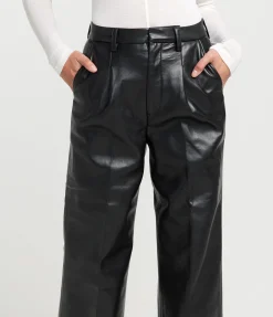 Carmen Recycled Leather Pant In Black
