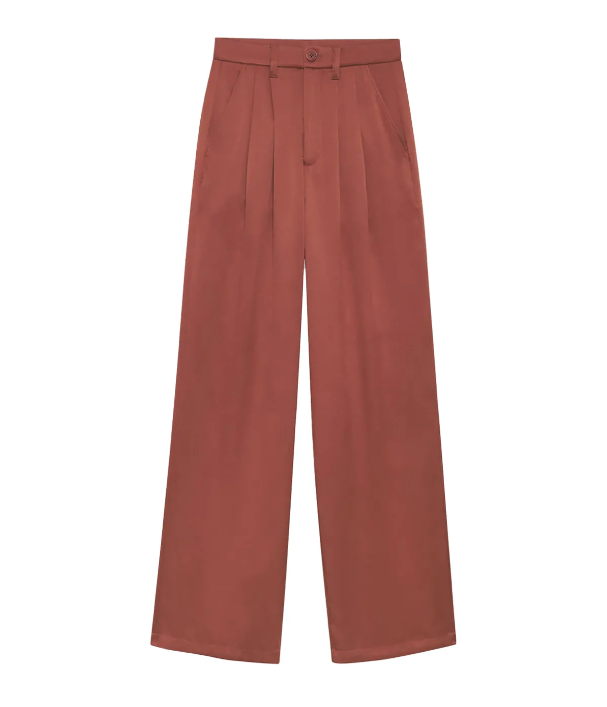 Carrie Silk Pant In Terracotta