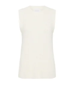 Celeste Cashmere Blend Tank In Off White