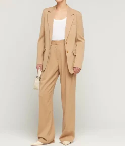 City Oversized Blazer In Camel