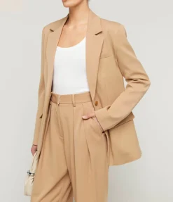 City Oversized Blazer In Camel