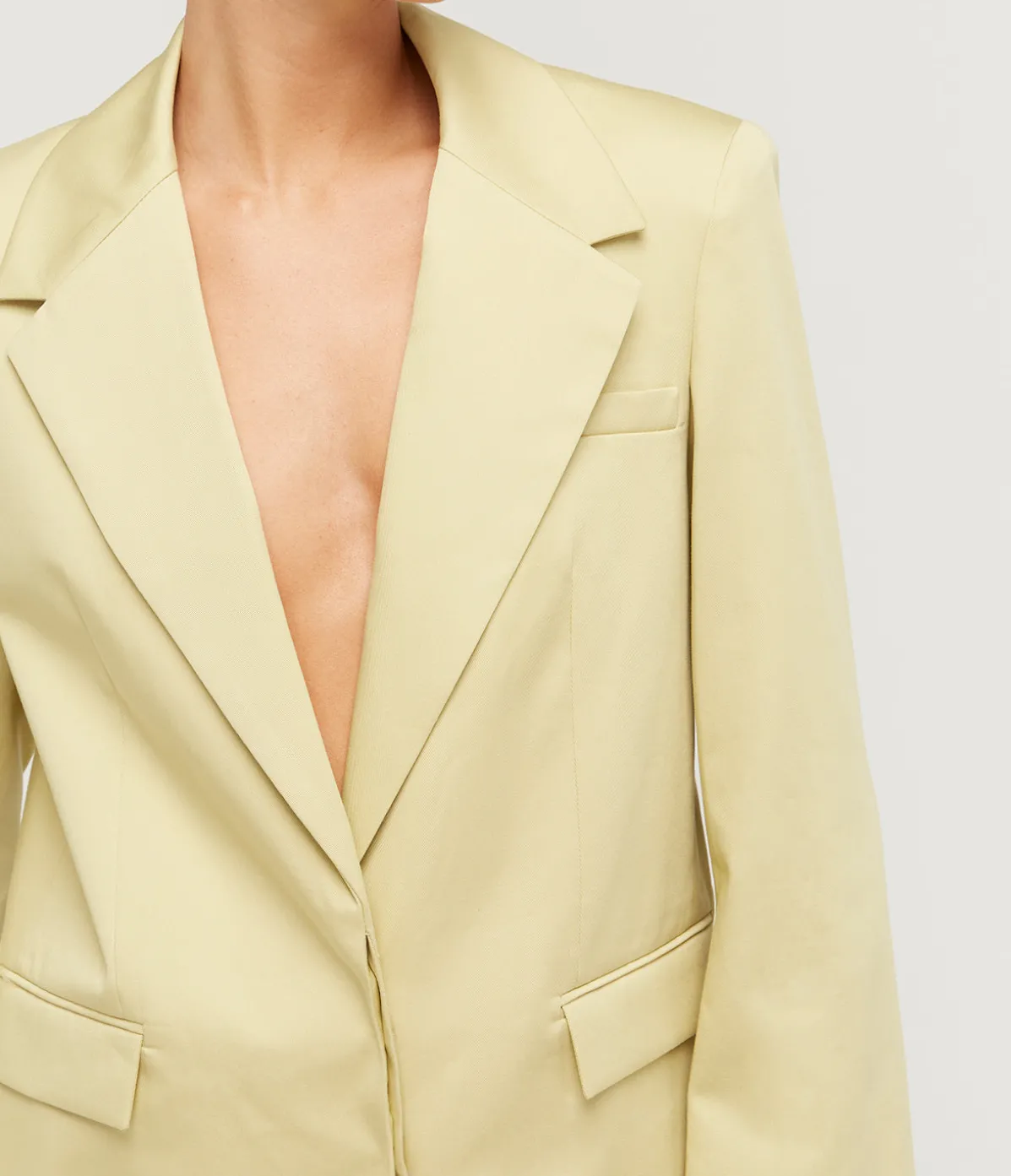 Clarens Twill Blazer In Pale Olive