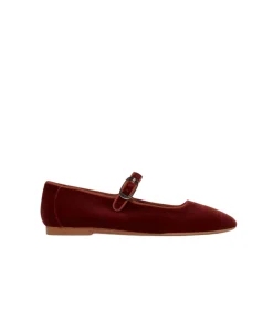 Classic Mary Jane In Red Velvet