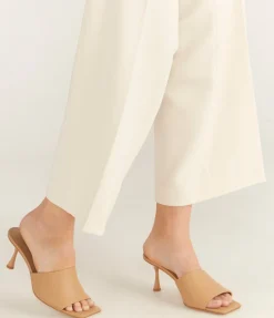 Classic Mule Heel In Beige