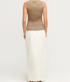 Cleo Sleeveless Top In Khaki
