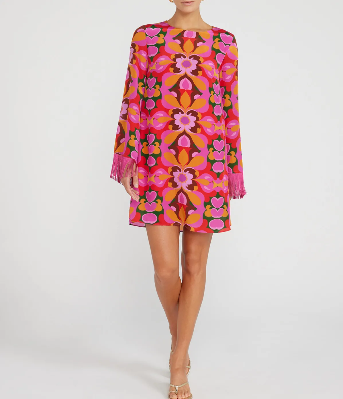 Cocoa Crepe Mini Dress In Seventies Orange
